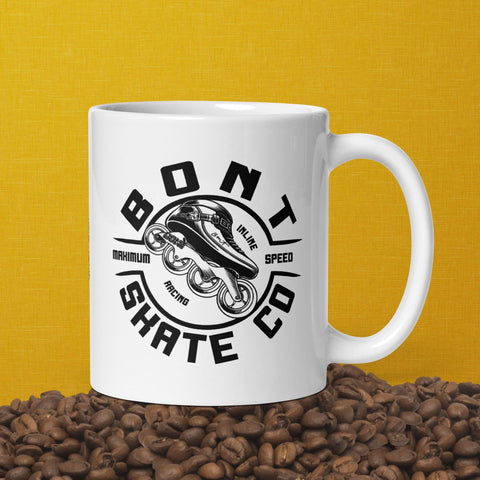 White glossy mug - inline skate