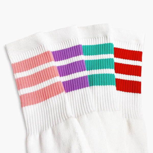 Bont skater socks tube white striped fashion