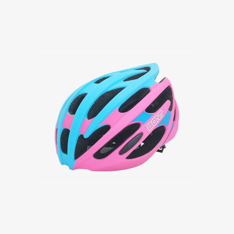 blue-pink inline skate helmet