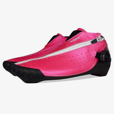 hot-pink inline skate boot