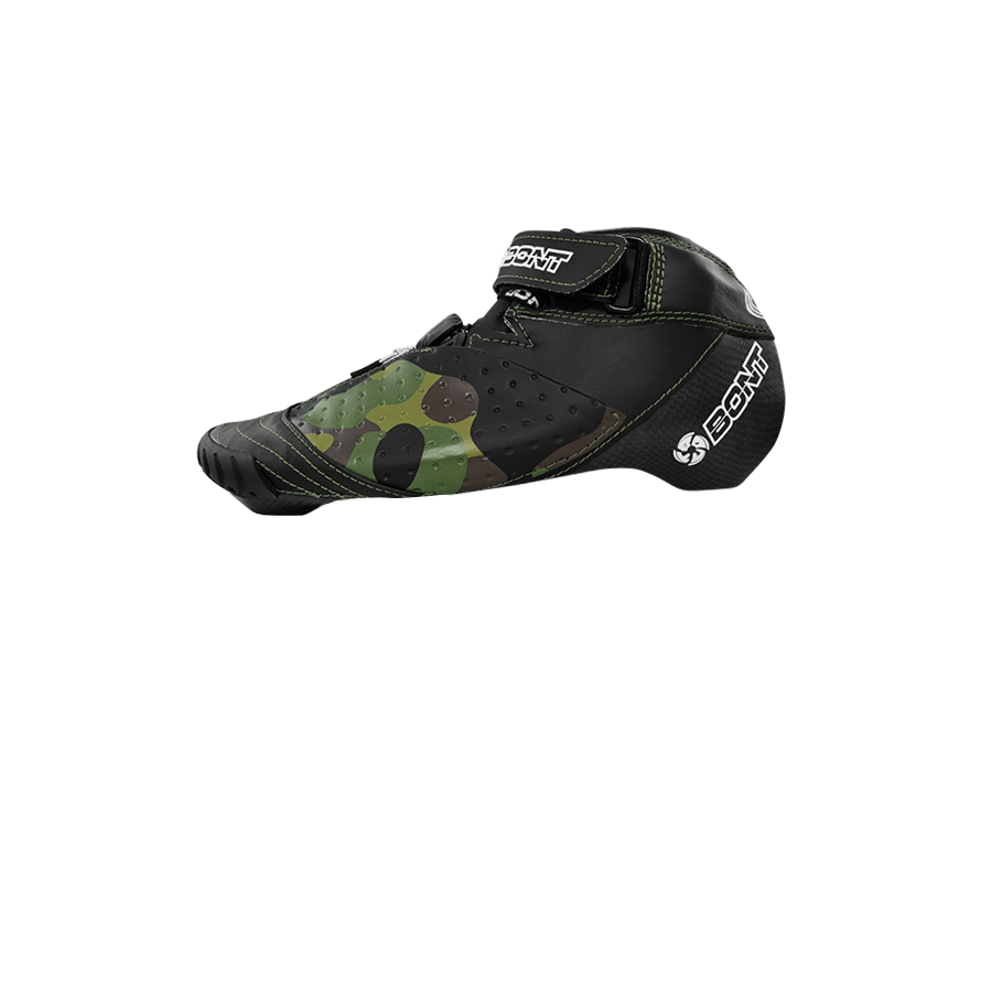 green-camo bont inline speed skates