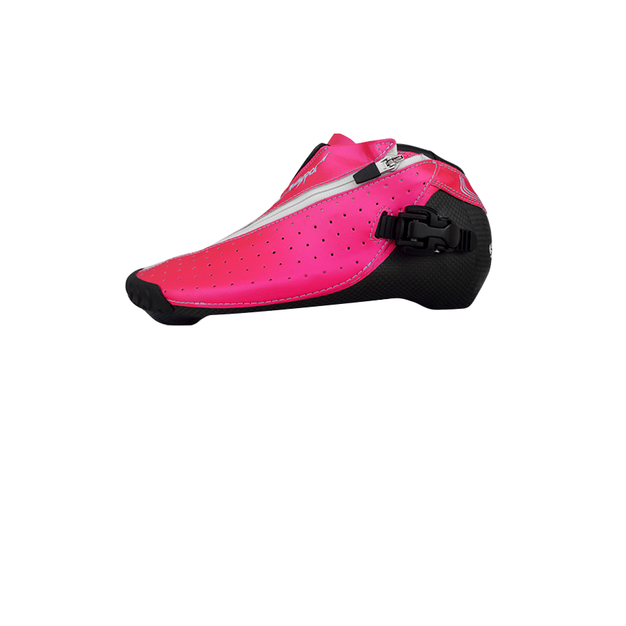 hot-pink rollerblades